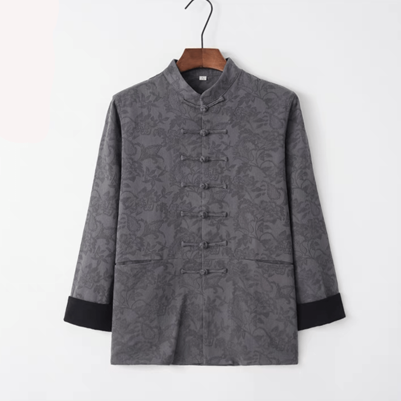Beth and Brian Qipao - MX Plus size, Cotton and linen fabric, Chinese Tang Suit shirt