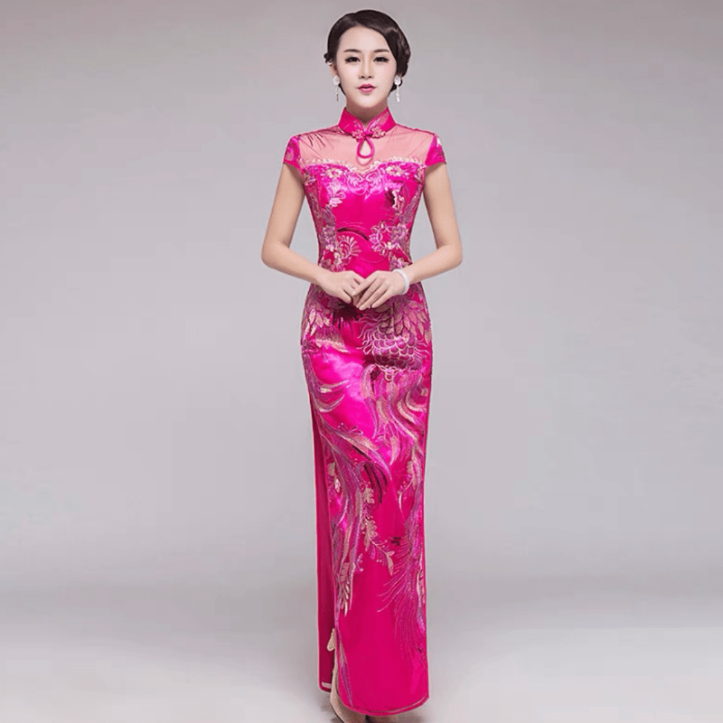 Beth and Brian Qipao-GYG Chinese Sequins prom dress, Sequins Chinese evening Cheongsam