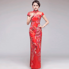 Beth and Brian Qipao-GYG Chinese Sequins prom dress, Sequins Chinese evening Cheongsam