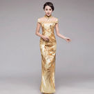 Beth and Brian Qipao-GYG Chinese Sequins prom dress, Sequins Chinese evening Cheongsam