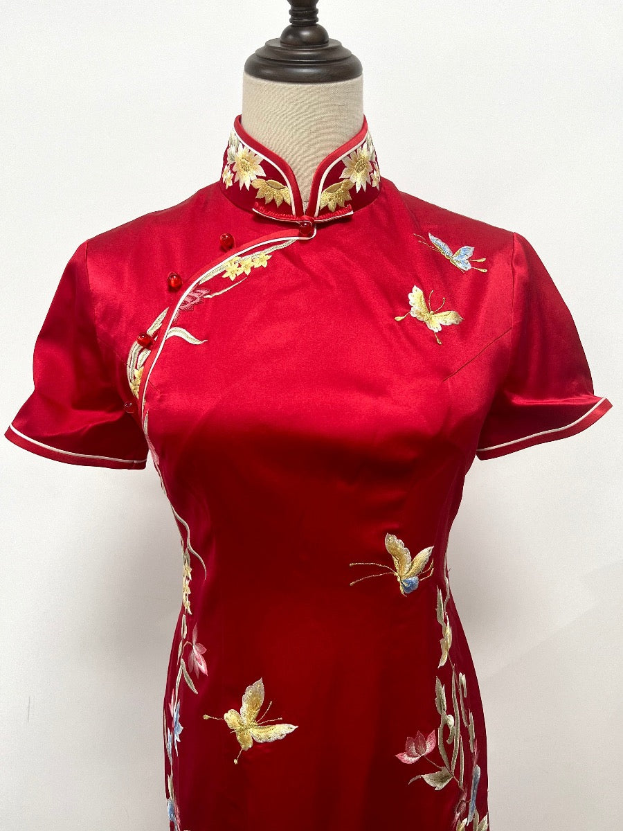 Beth and Brian Qipao-DFSY hand-embrodery  high-end long Qipao