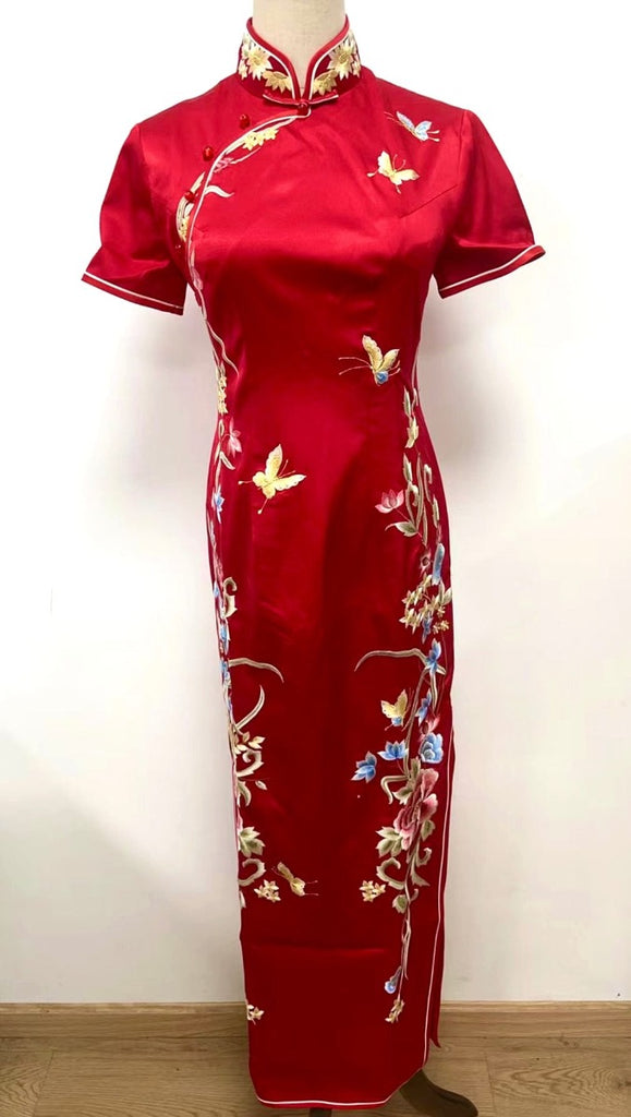 Beth and Brian Qipao-DFSY hand-embrodery  high-end long Qipao