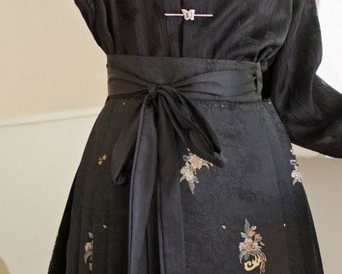 Long Mamian qun set, black Mamian skirt set, peacock Mamian