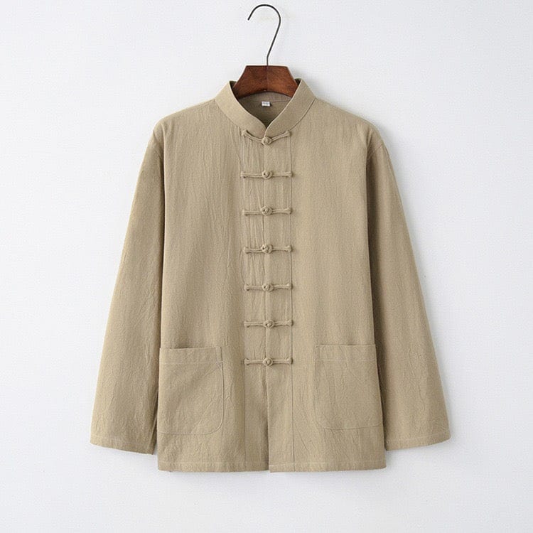 Beth and Brian Qipao-BXXGSF Linen fabric, Chinese Tang Suit set, Kong fu Suit set