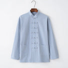 Beth and Brian Qipao-BXXGSF Linen fabric, Chinese Tang Suit set, Kong fu Suit set