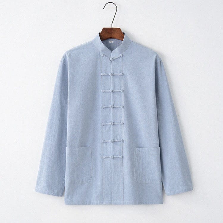 Beth and Brian Qipao-BXXGSF Linen fabric, Chinese Tang Suit set, Kong fu Suit set