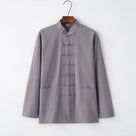 Beth and Brian Qipao-BXXGSF Linen fabric, Chinese Tang Suit set, Kong fu Suit set