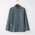 Beth and Brian Qipao-BXXGSF Linen fabric, Chinese Tang Suit set, Kong fu Suit set