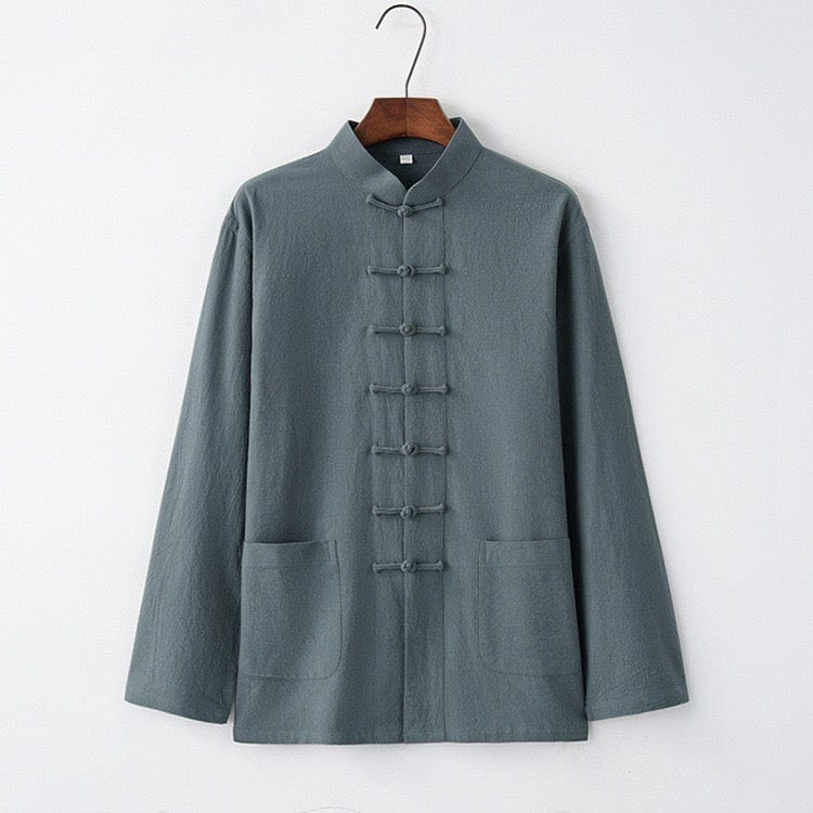 Beth and Brian Qipao-BXXGSF Linen fabric, Chinese Tang Suit set, Kong fu Suit set