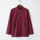 Beth and Brian Qipao-BXXGSF Linen fabric, Chinese Tang Suit set, Kong fu Suit set