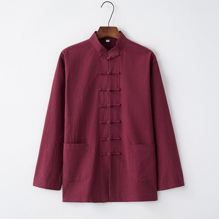 Beth and Brian Qipao-BXXGSF Linen fabric, Chinese Tang Suit set, Kong fu Suit set