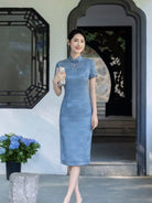 Beth and Brian Qipao-XSS Plus size, wedding midi Cheongsam for mothers