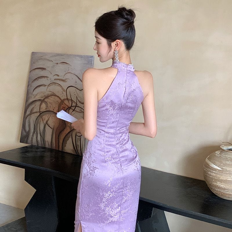 Beth and Brian Qipao-ZED New Chinese style (新中式), sleeveless long Cheongsam