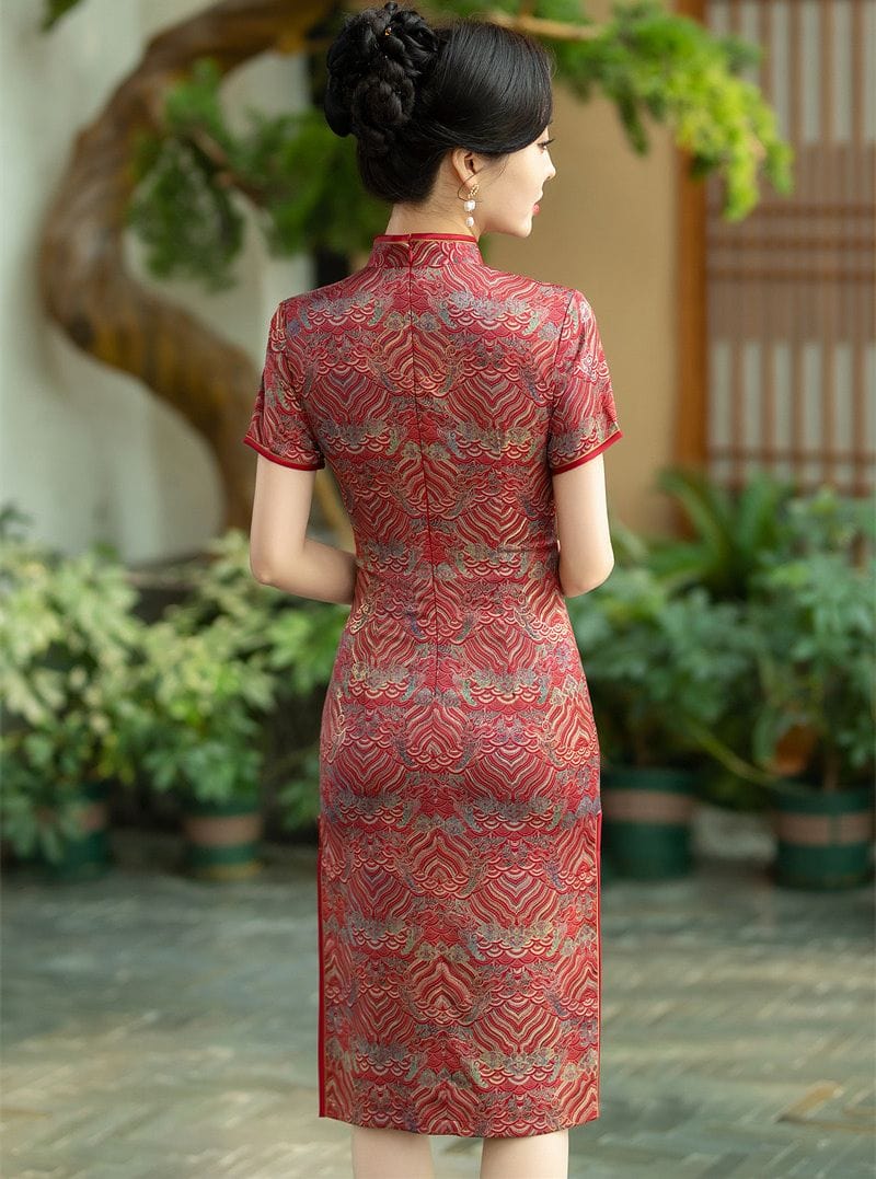 Beth and Brian Qipao-SYK Classic style, midi plus size Cheongsam for mothers