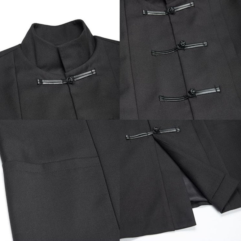 Beth and Brian Qipao-ESS Young Men's Chinese tunic Suit, Chinese style tang suit