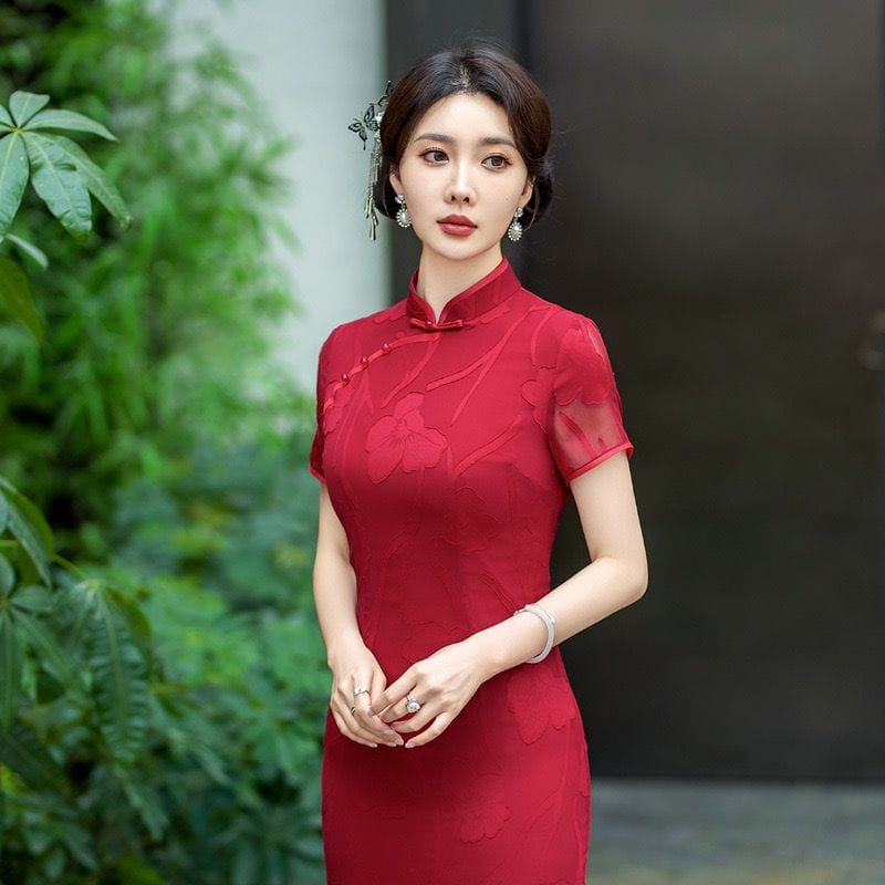 Beth and Brian Qipao-BR Plus size, wedding midi Cheongsam for mothers