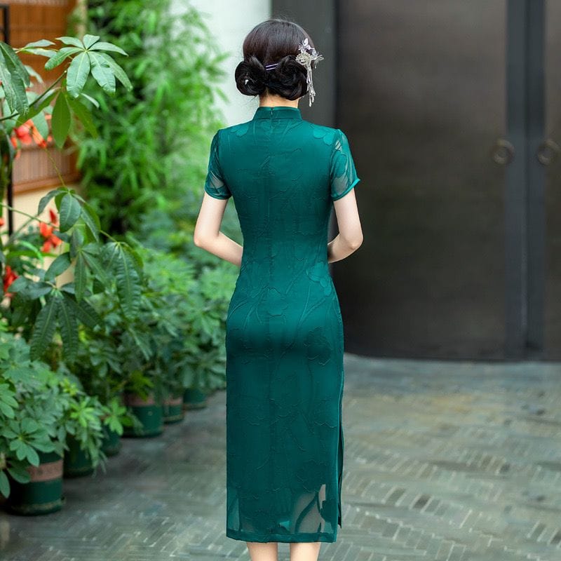 Beth and Brian Qipao-BR Plus size, wedding midi Cheongsam for mothers