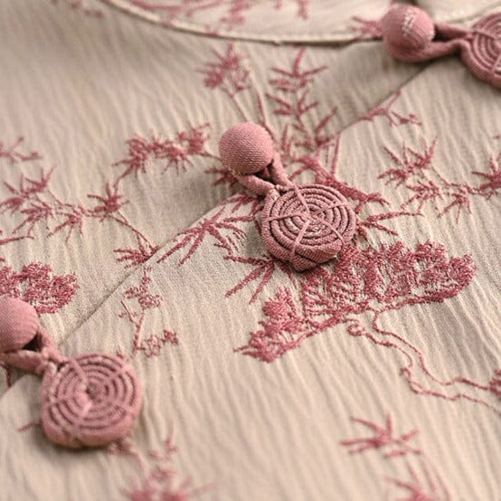 Beth and Brian Qipao-QM Fall collection, jacquard fabric midi Cheongsam