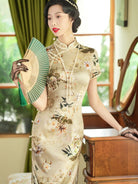 Beth and Brian Qipao-JD 19 mome mulberry silk, high-end midi Cheongsam