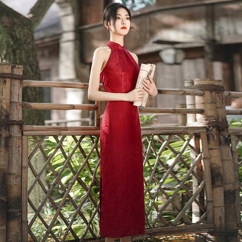 Beth and Brian Qipao-WXG New chinese style(新中式), High-end, jacquard mulberry silk Cheongsam