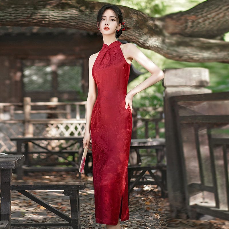 Beth and Brian Qipao-WXG New chinese style(新中式), High-end, jacquard mulberry silk Cheongsam