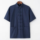 Beth and Brian Qipao-BXXGSF Cotton&linen fabric Tang suit shirt