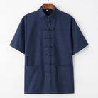 Beth and Brian Qipao-BXXGSF Cotton&linen fabric Tang suit shirt