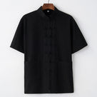 Beth and Brian Qipao-BXXGSF Cotton&linen fabric Tang suit shirt
