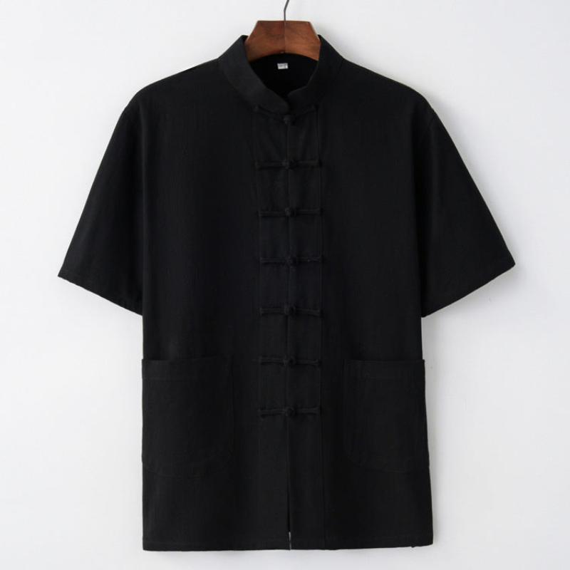Beth and Brian Qipao-BXXGSF Cotton&linen fabric Tang suit shirt