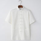 Beth and Brian Qipao-BXXGSF Cotton&linen fabric Tang suit shirt