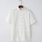 Beth and Brian Qipao-BXXGSF Cotton&linen fabric Tang suit shirt