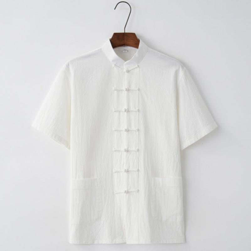 Beth and Brian Qipao-BXXGSF Cotton&linen fabric Tang suit shirt