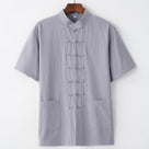 Beth and Brian Qipao-BXXGSF Cotton&linen fabric Tang suit shirt