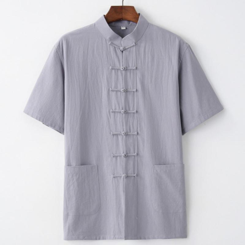 Beth and Brian Qipao-BXXGSF Cotton&linen fabric Tang suit shirt