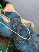 Beth and Brian Qipao-MN New Chinese style(新中式), sleeveless long Cheongsam