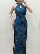Beth and Brian Qipao-MN New Chinese style(新中式), sleeveless long Cheongsam