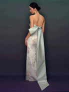 Beth and Brian Qipao-QHM New Chinese style (新中式), high-end,  tube top long Cheongsam