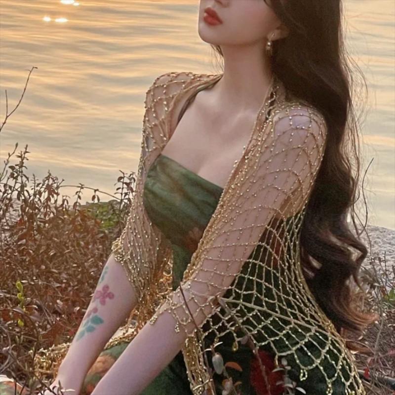 Beth and Brian Qipao-ST Fall colleciton, lace Qipao Shawl