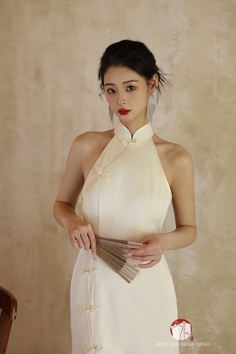 Beth and Brian Qipao - SD Exclusive designer collection, halter mermaid Cheongsam