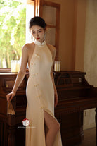 Beth and Brian Qipao - SD Exclusive designer collection, halter mermaid Cheongsam