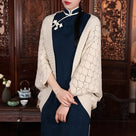 Beth and Brian Qipao-MYJ Fall colleciton, knitting Qipao Shawl
