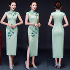 Beth and Brian Qipao-MLS Floral pattern, silk long Cheongsam for mothers