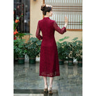 Beth and Brian Qipao-HY Floral pattern, mid-length, lace midi Cheongsam