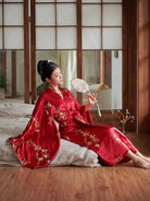 Beth and Brian Qipao-JL Floral patter, Chinese wedding Robe