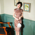 Beth and Brian Qipao-WXG High-end, mulberry silk midi Cheongsam
