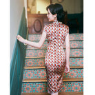 Beth and Brian Qipao-WXG High-end, mulberry silk midi Cheongsam