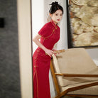 Beth and Brian Qipao-ZQYS Floral pattern, plus size, lace long Cheongsam