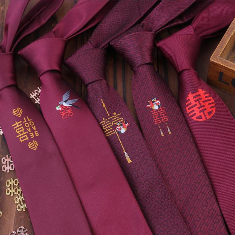 Beth and Brian Qipao - FD Magpie and blessing embroidery, jacquard fabric Chinese Tang Suit Tie
