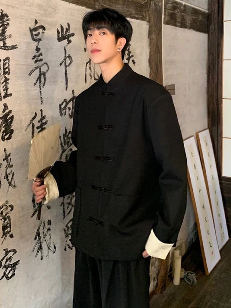 Beth and Brian Qipao-SUMU Men's Chinese tunic Suit Jacket, Chinese style tang suit Jacket