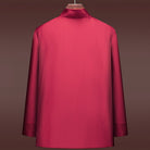 Beth and Brian Qipao-WY Chinese Men Blessing pattern red Tang Suit Jacket